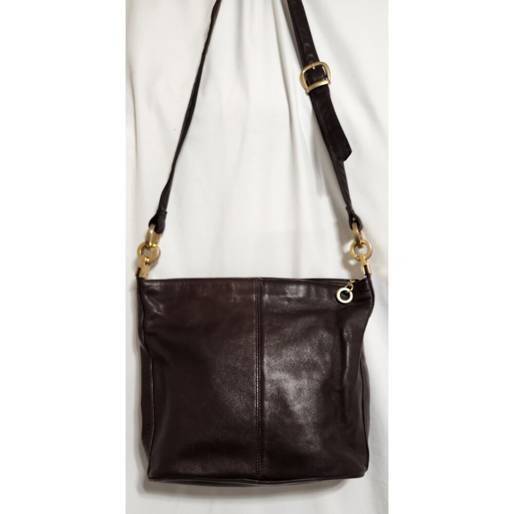 Carla Marchi Purse Brownโ Leather Made In Korea EUC